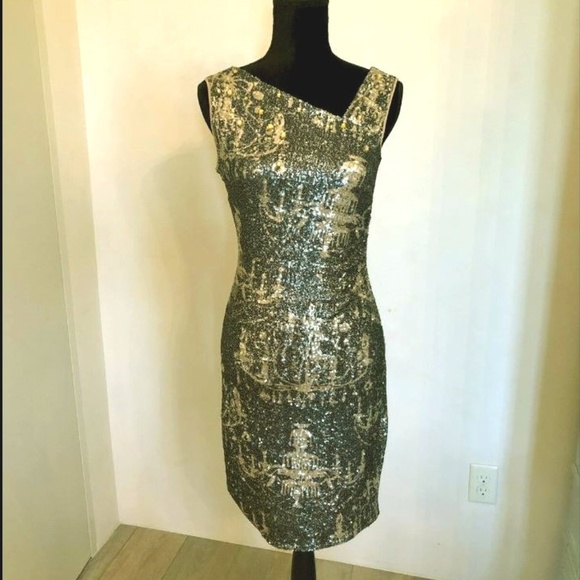 GORGIOUS KAY UNGER CHANDILIER SEQUENCE DRESS
